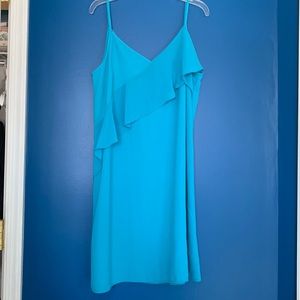 Attention strapless v neck  adjustable baby blue size medium